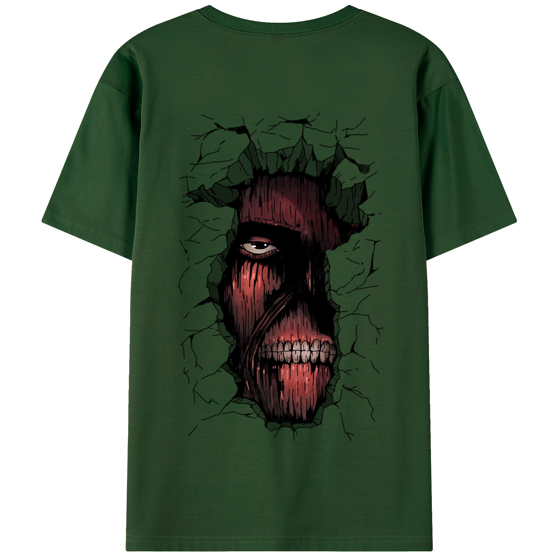 （画像用） 進撃の巨人 Attack on Titan 綿100％半袖Tシャツ（背面プリント）